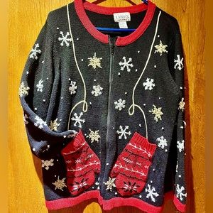 Basic Editions®️ Holiday - Christmas/Holiday Sweater, Vintage, sz XL.